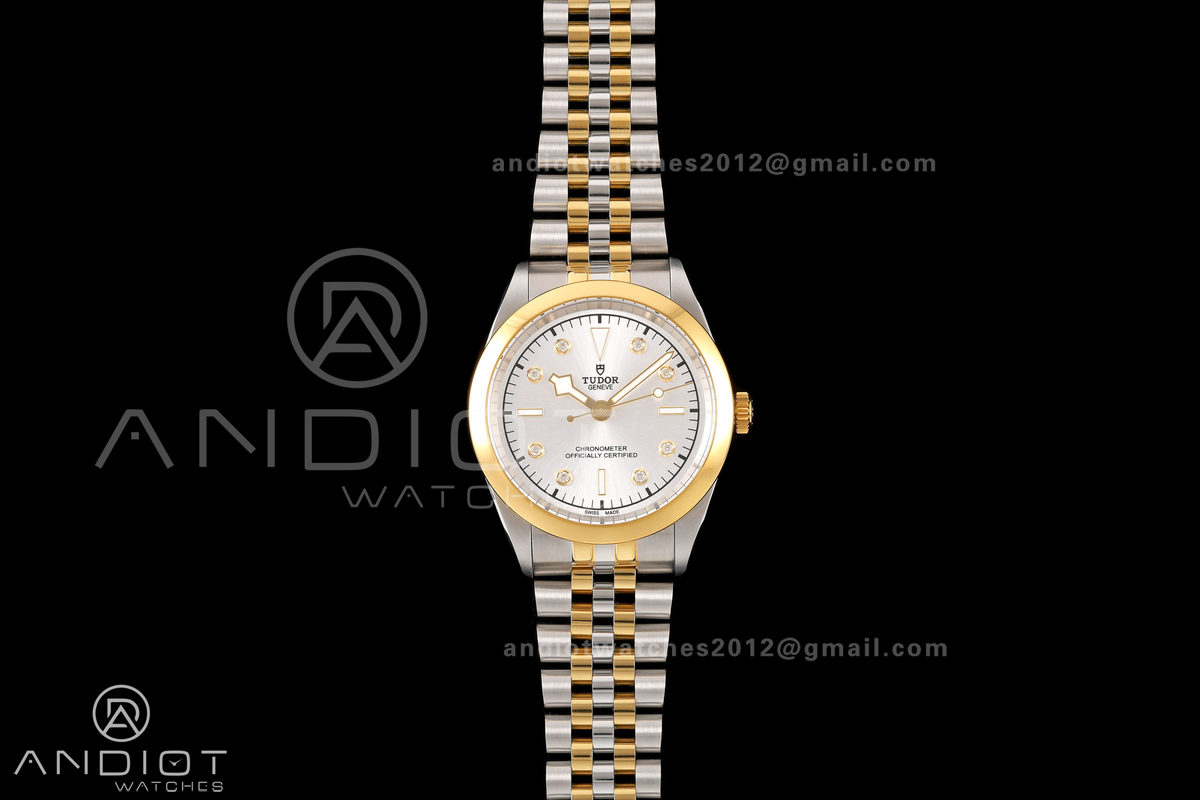 Black Bay One 41 SS/YG HTF 1:1 Best Edition Silver Diamonds Dial on SS/YG Bracelet A26J